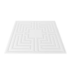 VEVOR Ceiling Tiles 12-Pack 24 x 24 in PVC Easy Installation White Echo Pattern