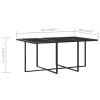 7 Piece Patio Dining Set with Cushions Poly Rattan Gray