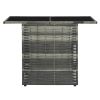 3 Piece Bistro Set with Cushions Poly Rattan Gray