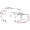 3 Piece Patio Lounge Set with Cushions Aluminum Anthracite