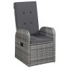 3 Piece Patio Dining Set Gray