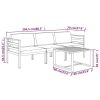 4 Piece Patio Lounge Set with Cushions Aluminum Anthracite