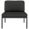 5 Piece Patio Lounge Set with Cushions Aluminum Anthracite