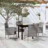 5 Piece Patio Dining Set Anthracite