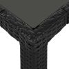 7 Piece Patio Dining Set Poly Rattan Black